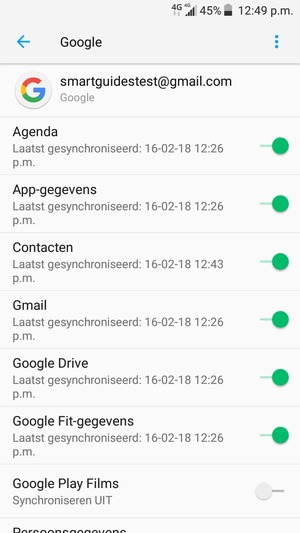 Zorg ervoor dat Contacten geselecteerd is