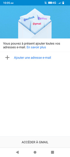 Sélectionnez Ajouter une adresse e-mail