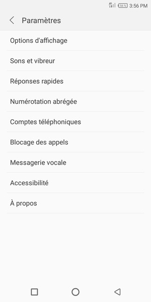 Sélectionnez Messagerie vocale