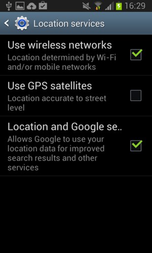 Uncheck the Use GPS satelites checkbox