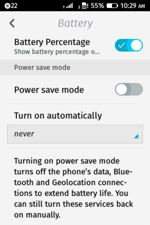 Turn on Power save mode