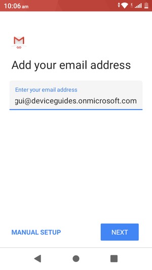 Enter your Email address and  select NEXT