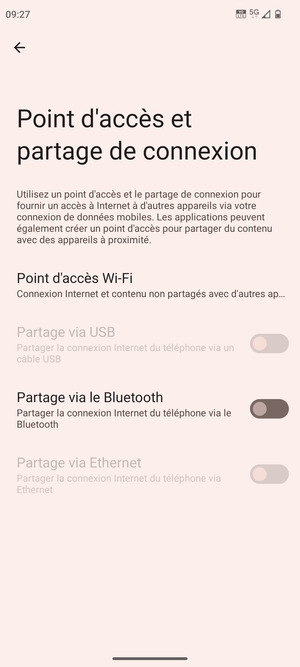 Sélectionnez Point d'accès Wi-Fi