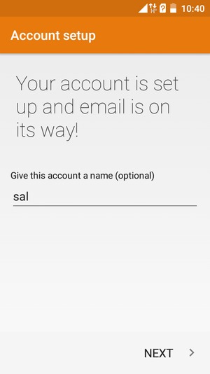 Give your account a name and select NEXT