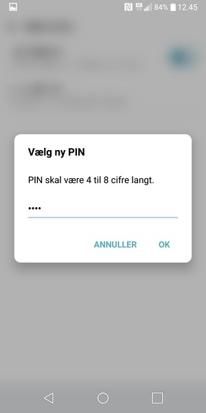 Indtast din Ny SIM PIN-kode og vælg OK