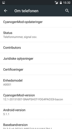 Vælg CyanogenMod-opdateringer