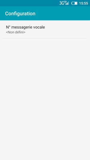 Sélectionnez Nº messagerie vocale