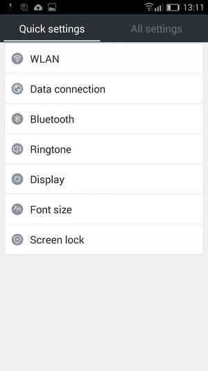Select All settings