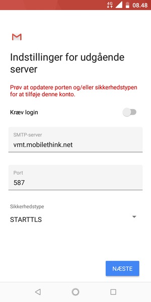 Vælg Sikkerhedstype