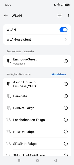 Sie sind nun mit dem WLAN-Netzwerk verbunden