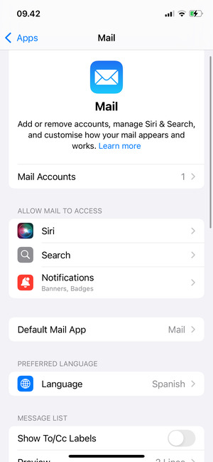 Select Mail Accounts