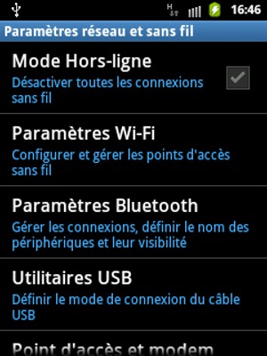 Sélectionnez Paramètres Wi-Fi