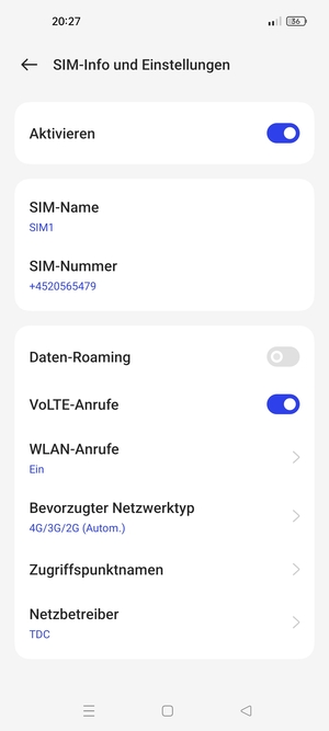 Wählen Sie Bevorzugter Netzwerktyp