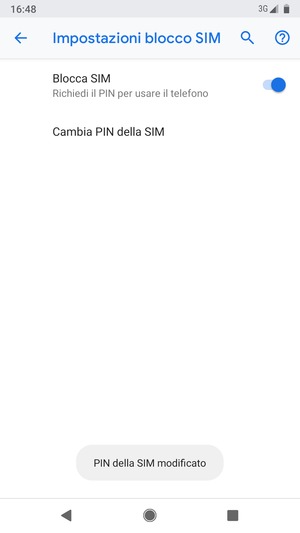 Il tuo PIN della SIM è stato modificato