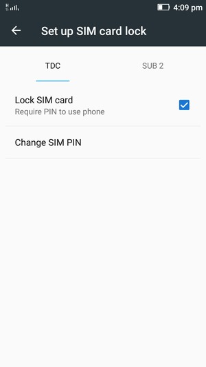 Select Tigo and  Change SIM PIN
