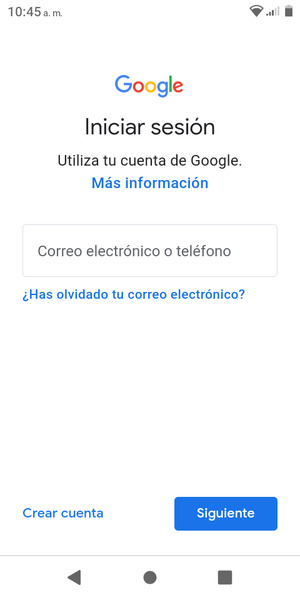 Introduzca su dirección de Gmail y seleccione Siguiente