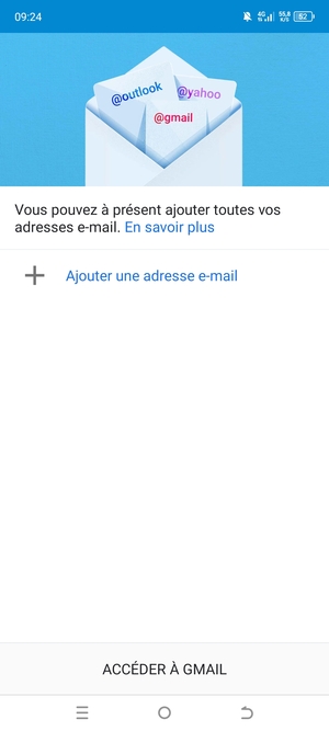 Sélectionnez Ajouter une adresse e-mail