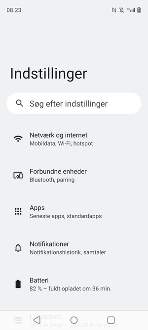 Vælg Netværk og internet