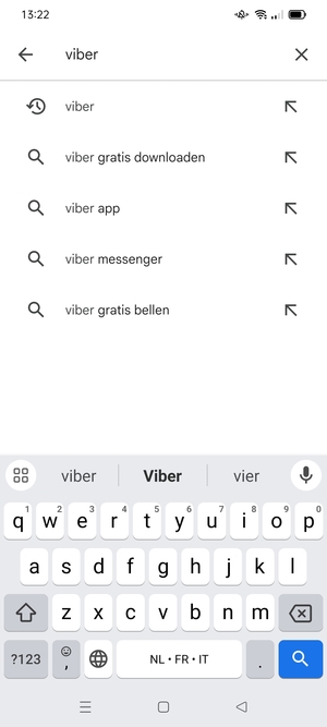 Voer de app-naam in en selecteer Zoeken