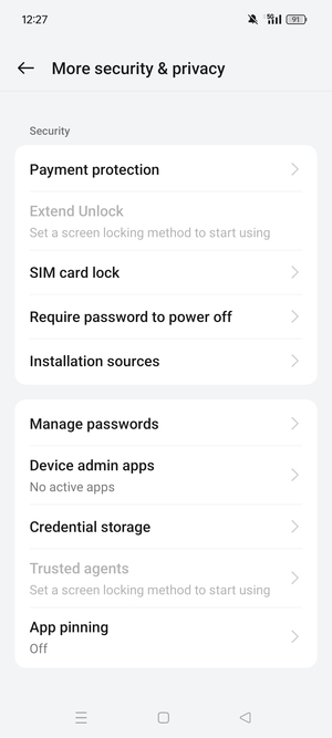 Select  SIM card lock