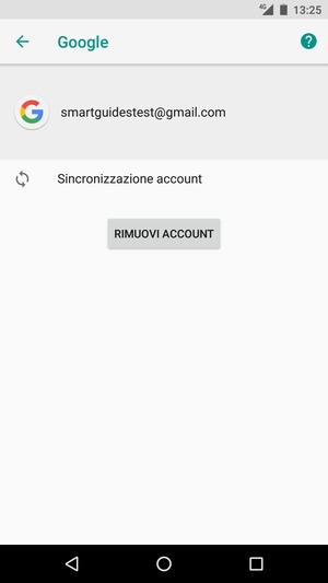 Seleziona Sincronizzazione account