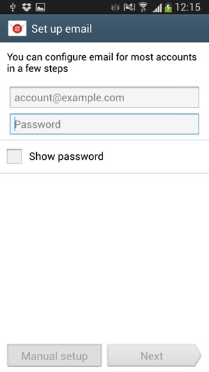Enter your Email address and Password and select Next