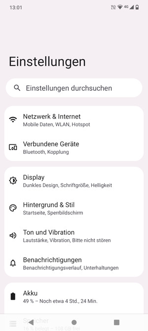 Wählen Sie Netzwerk & Internet