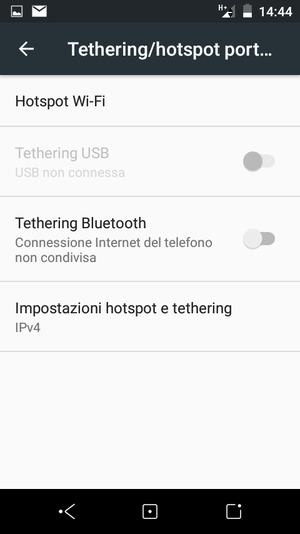 Seleziona Hotspot Wi-Fi