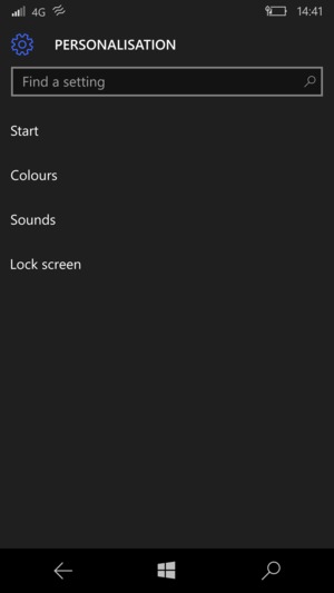 Select Lock screen