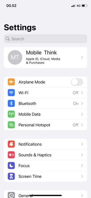 Select Apple ID, iCloud, Media & Purchases