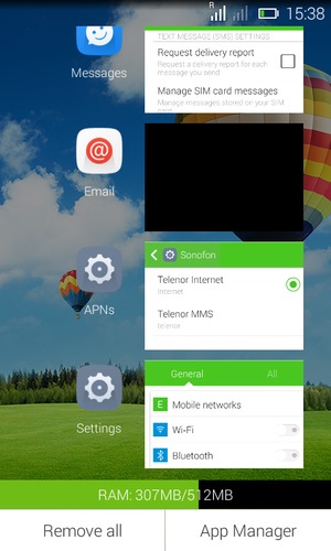 Select Remove all to close all running apps