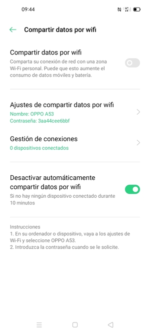 Active Compartir datos por Wifi