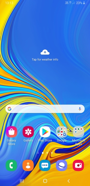 To close all running apps, select the Recent apps button