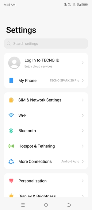 Select SIM & Network Settings