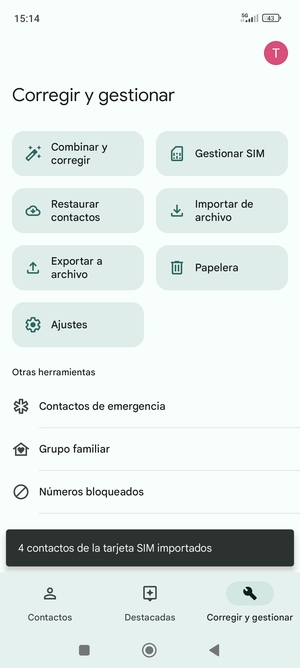 Sus contactos se guardarán en su cuenta de Google y se guardarán en su teléfono la próxima vez que Google sea sincronizado.