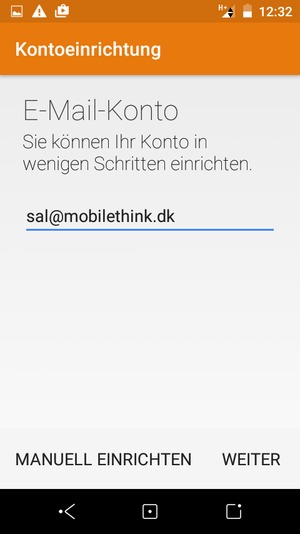 Geben Sie Ihre E-Mail-Adresse ein und wählen Sie WEITER