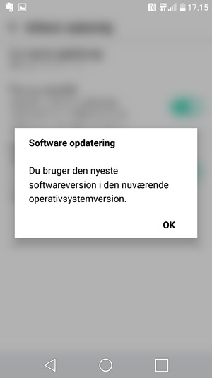Hvis din telefon er opdateret, vælg OK