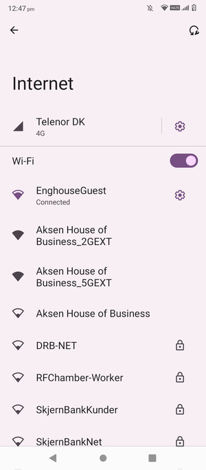 You are now connected to the Wi-Fi network