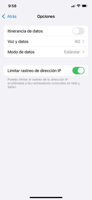 Activar o desactivar Itinerancia de datos