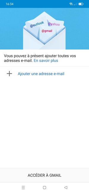 Sélectionnez Ajouter une adresse e-mail