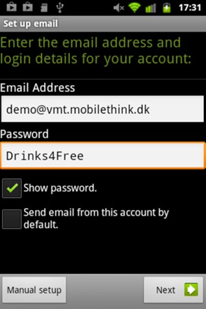 Enter your Email Address and Password. Select Next