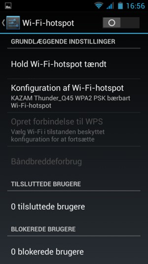 Aktiver Wi-Fi hotspot