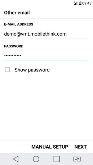 Enter your E-mail address and Password. Select NEXT