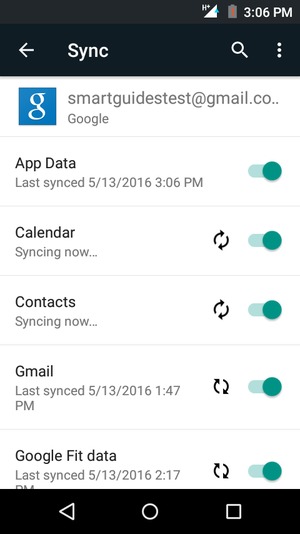 Your contacts from Google will now be synced to your Azumi