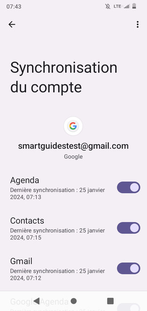 Sélectionnez le bouton du Menu