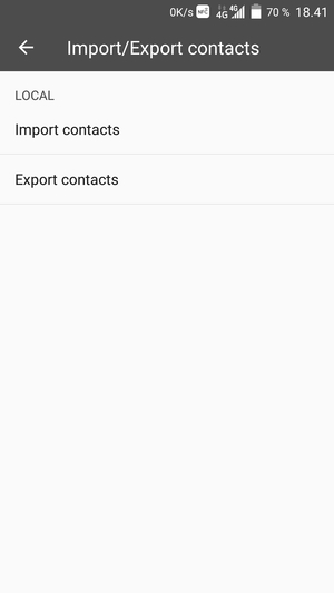 Vælg Import contacts