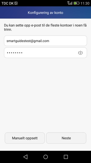 Skriv inn din Gmail eller Hotmail-adresse og passord. Velg Neste