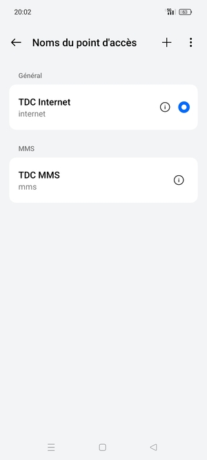 Votre téléphone est maintenant configuré pour les MMS