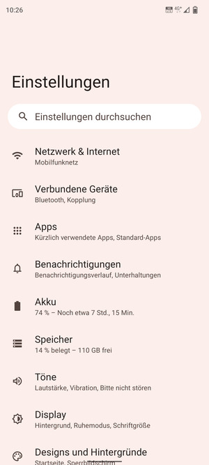 Wählen Sie Netzwerk & Internet