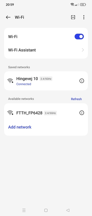 You are now connected to the Wi-Fi network